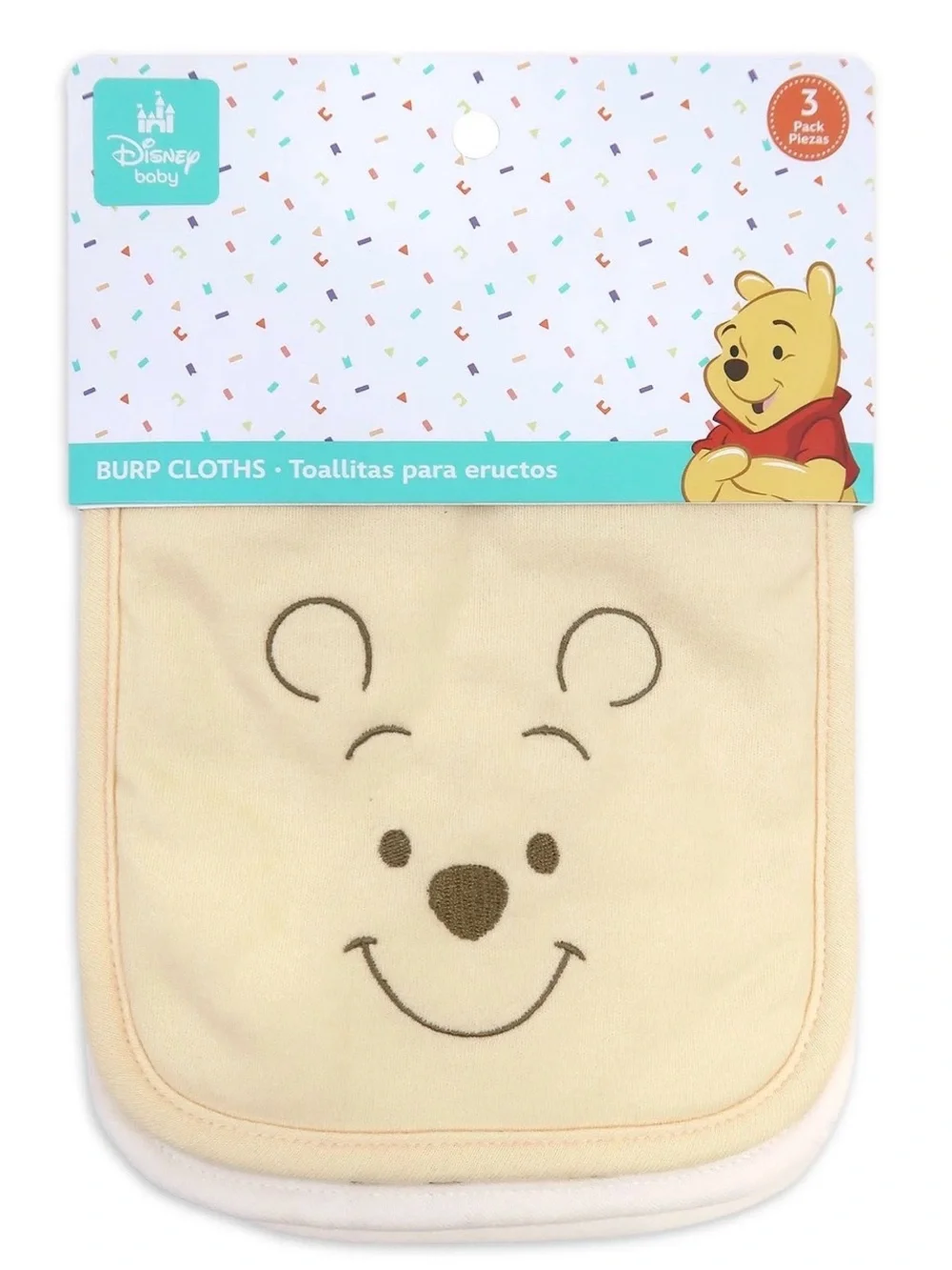 NWT-Disney Baby Winnie-the-Pooh 3-Pack Unisex Burp Cloths